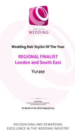 Wedding Hair Stylist of the year Jurate Tiskaite